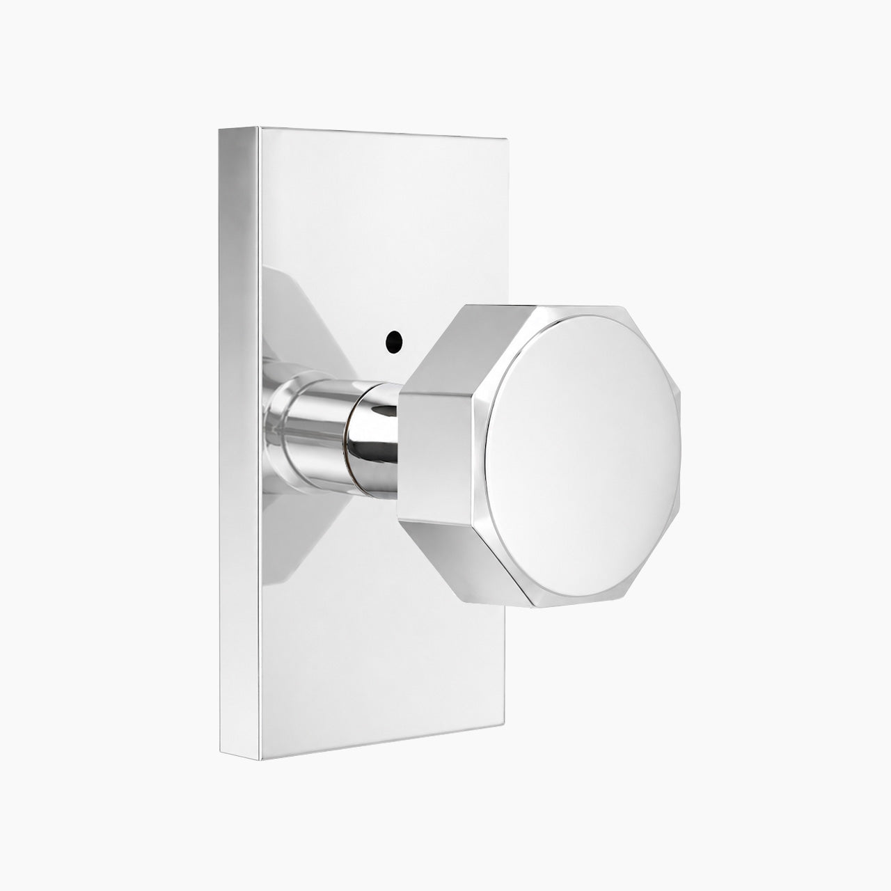 SENY Decorative Door Knobs with Modern Octagon Metal Knob & Rectangular Backplate