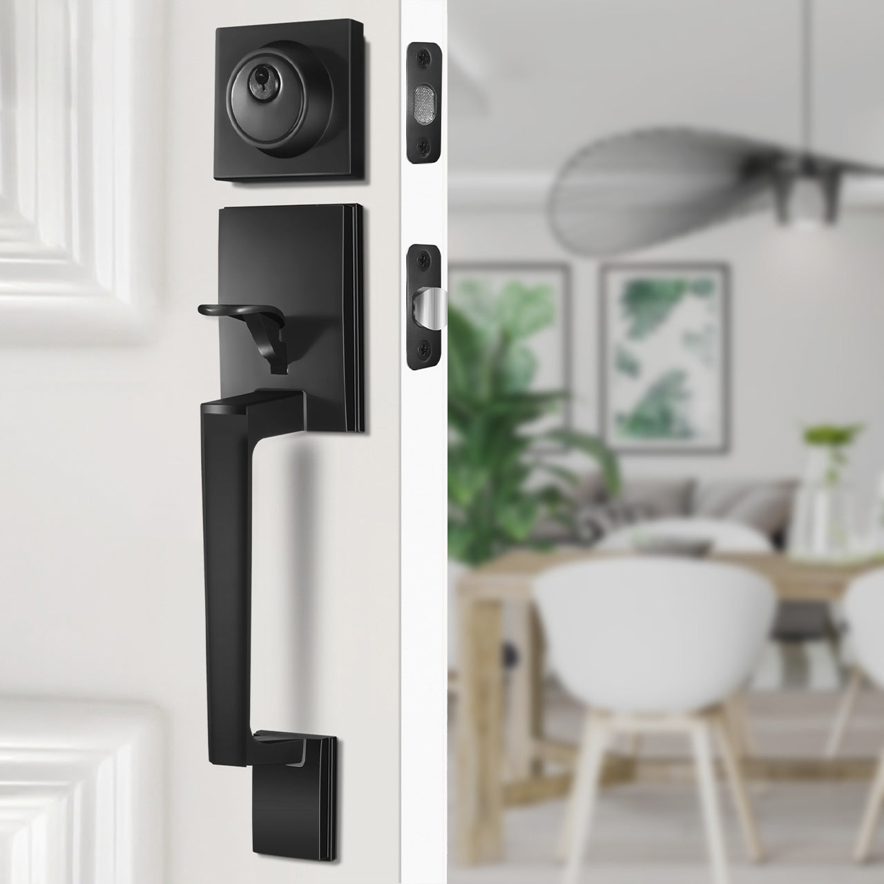 deadbolt lock with handle