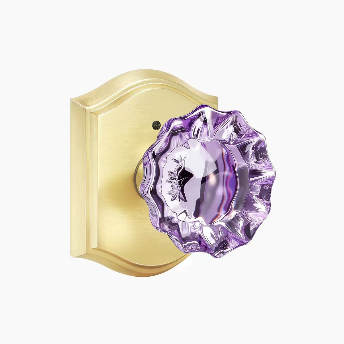 SENY Vintage Glass Door Knobs with Floral Crystal Design | Privacy, Passage & Dummy
