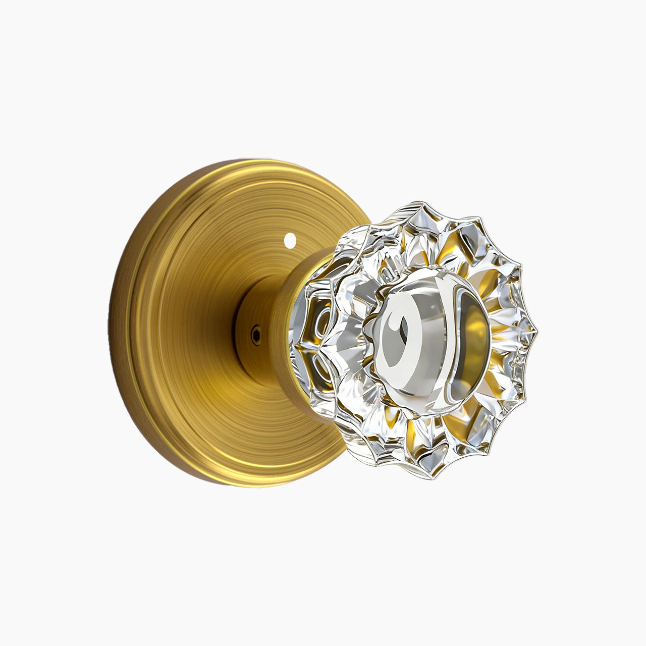 SENY floral crystal door knob antique brass privacy function