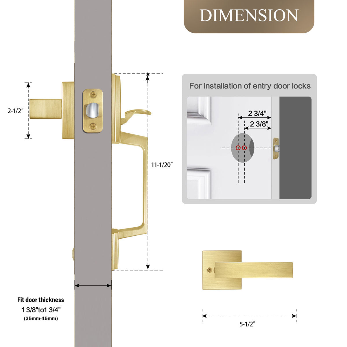 front door handles set