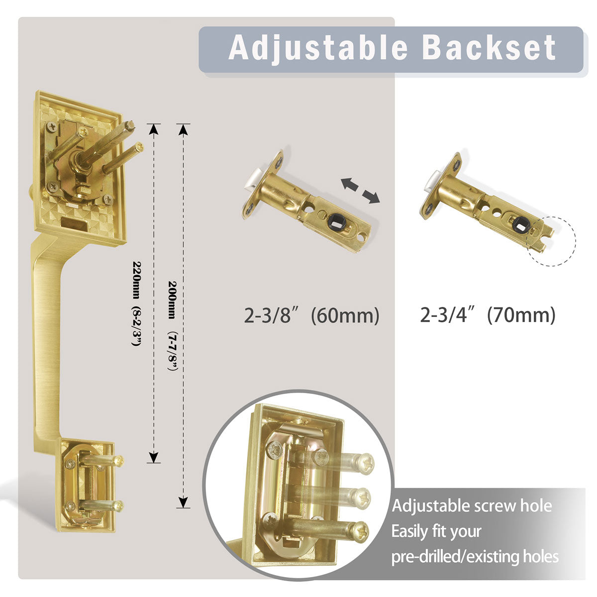 front door lever handle set