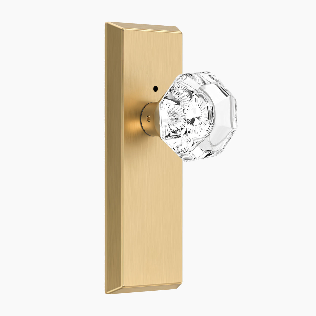 SENY glass door knob with decorative backplate for interior doors