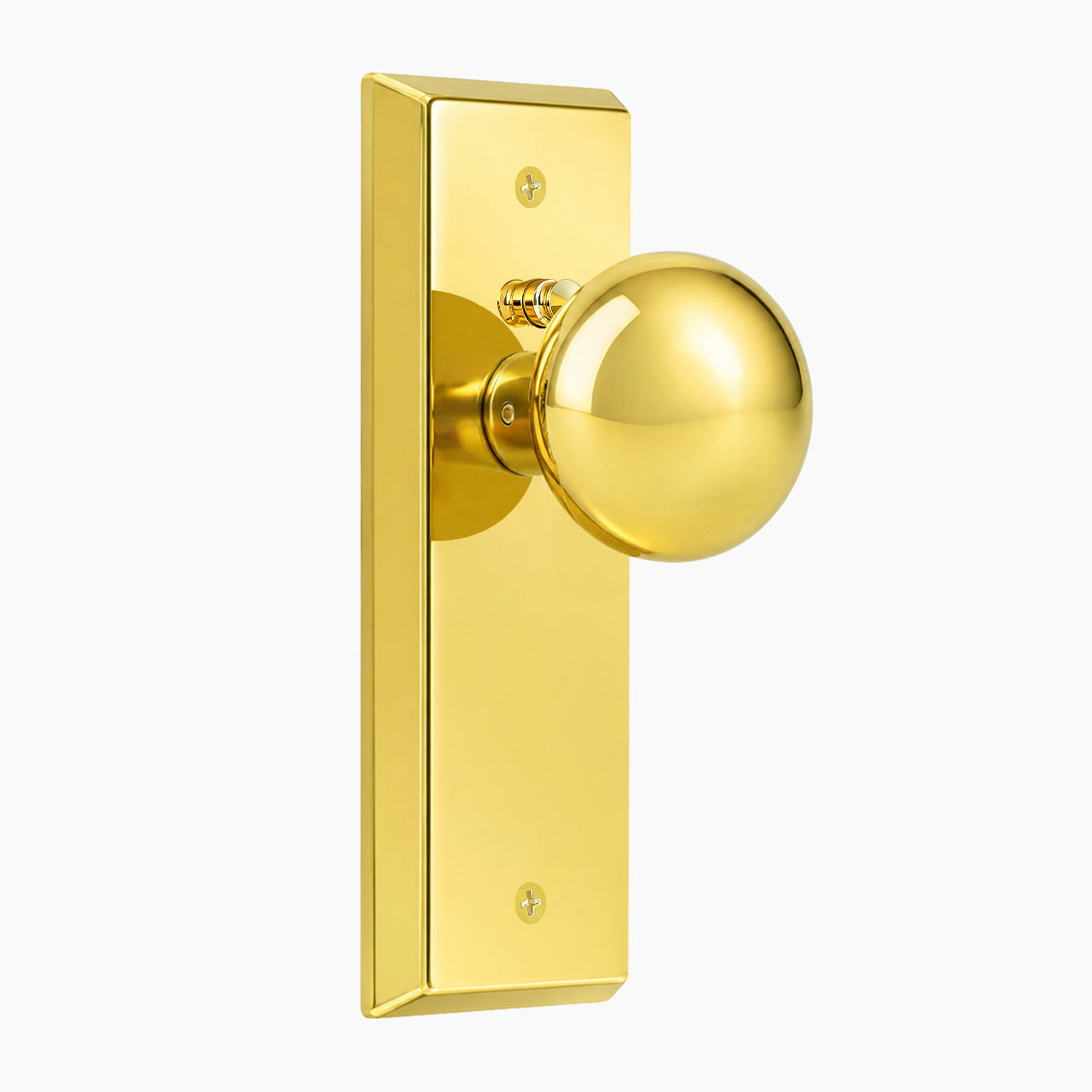 SENY Interior Door Knob with Rectangular Backplate for Modern Interior Doors