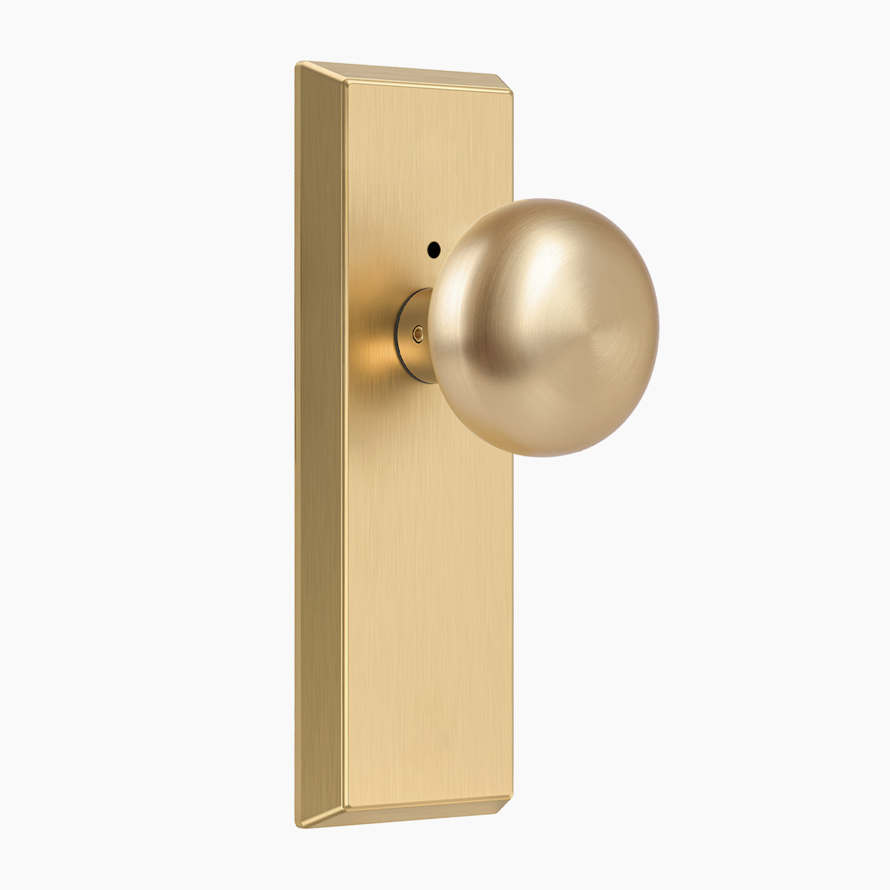 interior door knob with backplate satin brass privacy function SENY