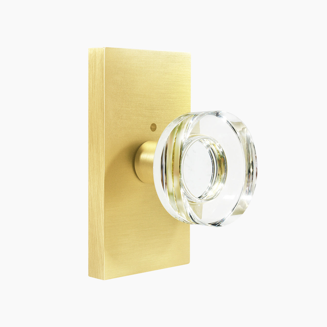 SENY modern crystal door knob brushed gold privacy function