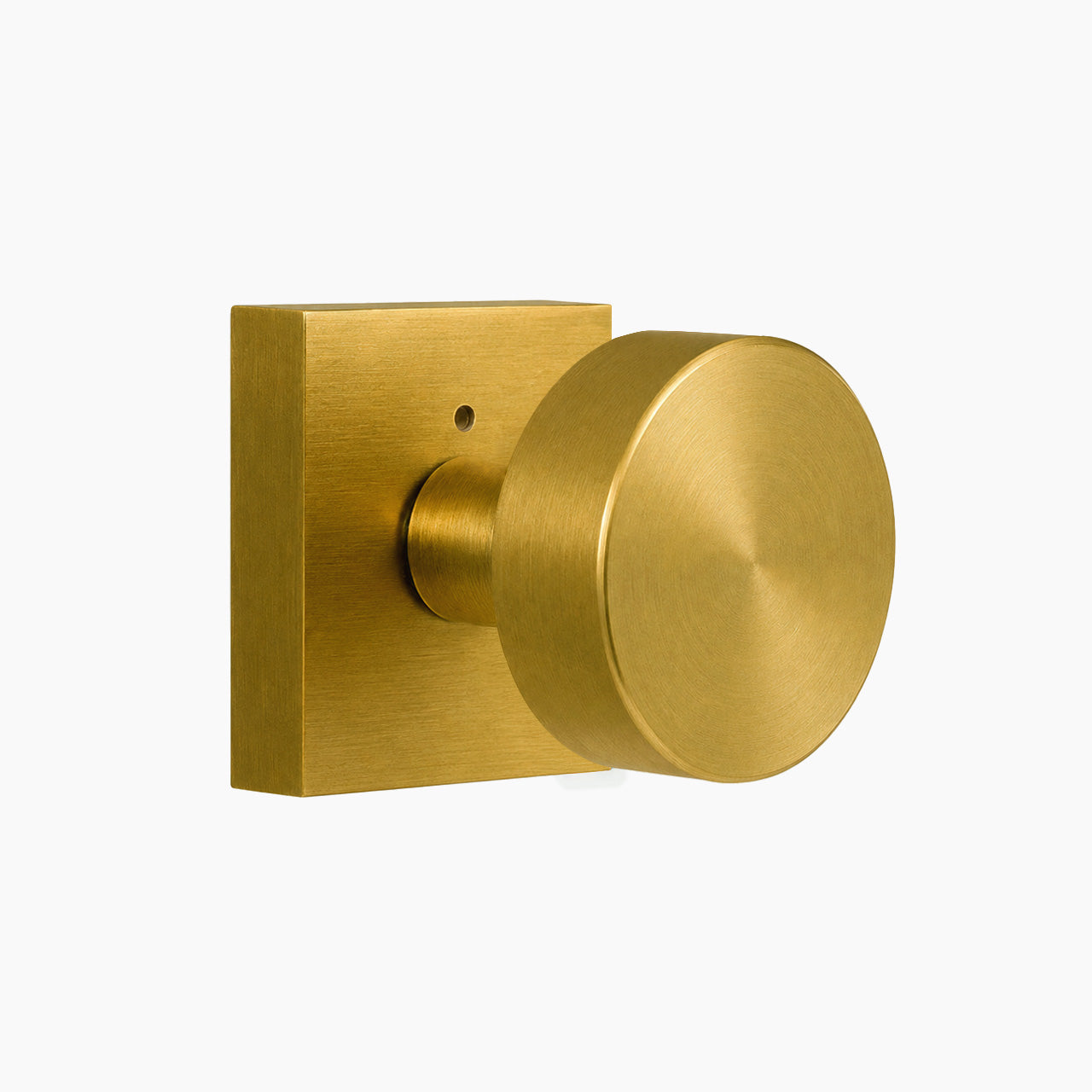 SENY Modern Interior Door Knobs with Round Metal Knob & Square Rosette