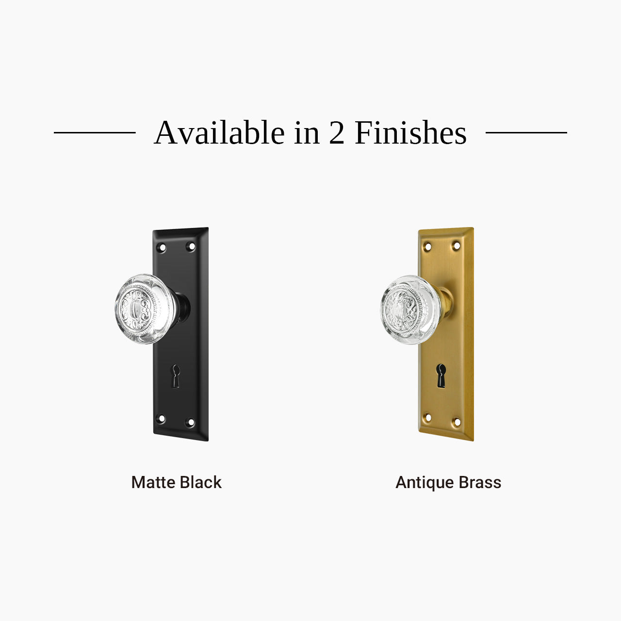 mortise entry lock set with embossed crystal knob available in multiple finishes SENY