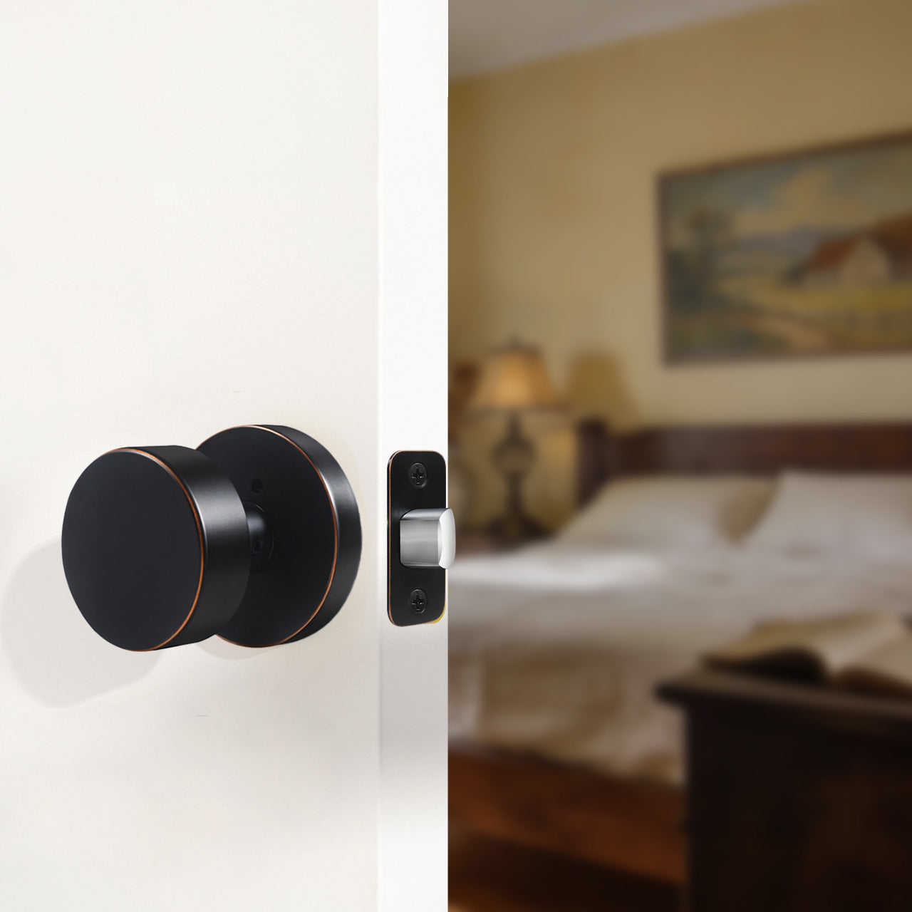 kwikset pismo passage door knob set with round rose