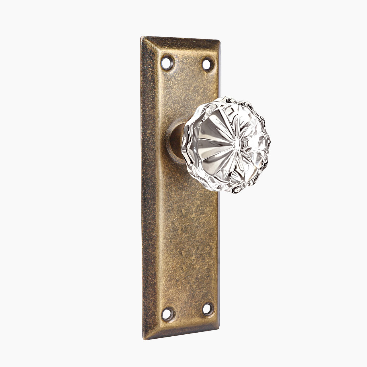 vintage dummy door knob vintage brass with decorative backplate SENY