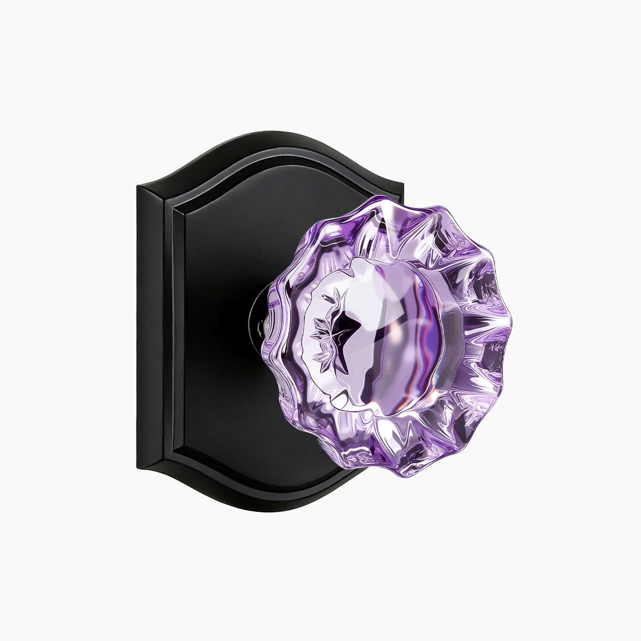 SENY Vintage Glass Door Knobs with Floral Crystal Design | Privacy, Passage & Dummy