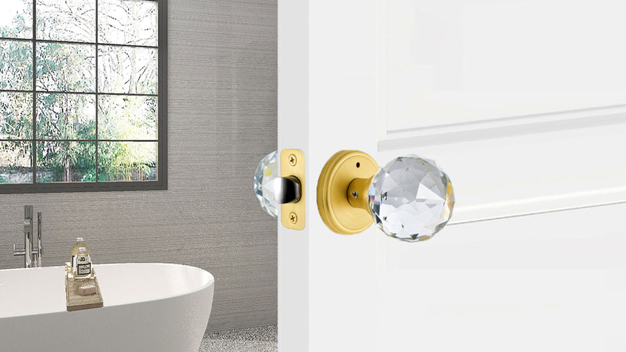 SENY Faceted Glass Door Knob with Round Rosette for Interior Doors applicable scenario