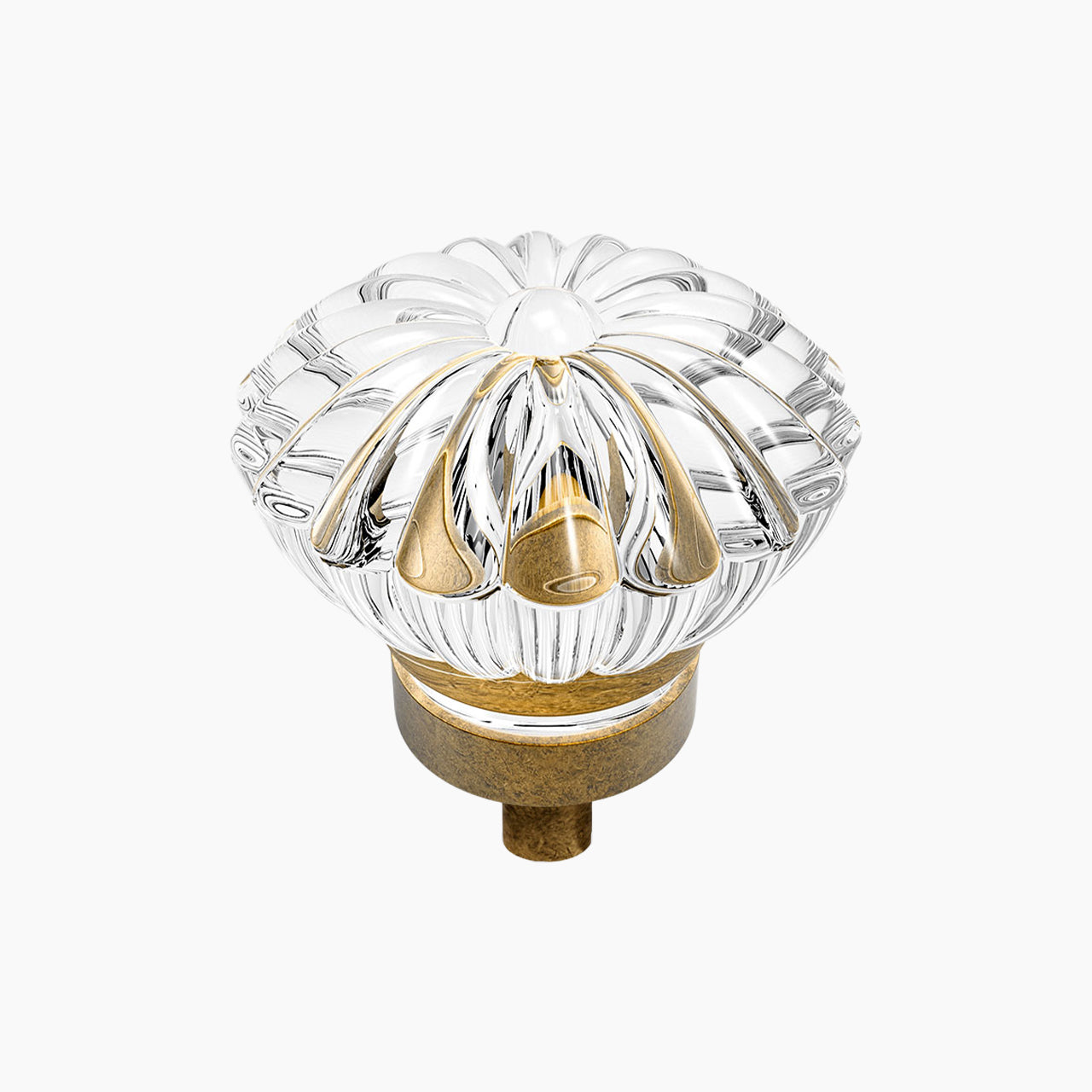 SENY Flower Crystal Cabinet Knobs – Vintage Glass Drawer Knobs for Kitchen, Bathroom & Furniture (4 Pack)