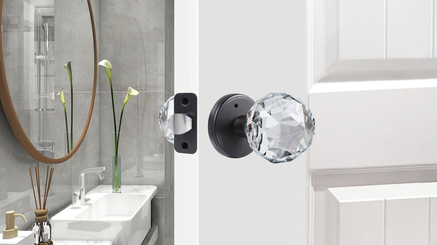SENY Faceted Glass Door Knob with Round Rosette for Interior Doors applicable scenario