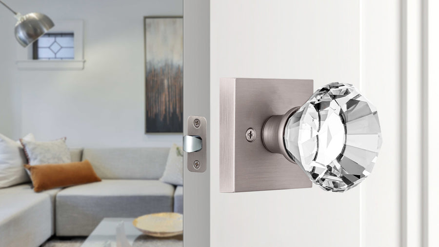 SENY Crystal Door Knobs Interior with Square Rosette & Diamond-Cut Faceted Crystal applicable scenario