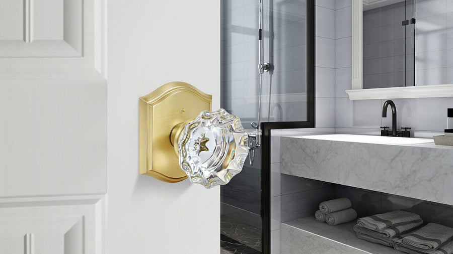 SENY Front Door Knob and Deadbolt Set – Vintage Floral Crystal Entry Door Lock Set (Passage & Deadbolt) applicable scenario