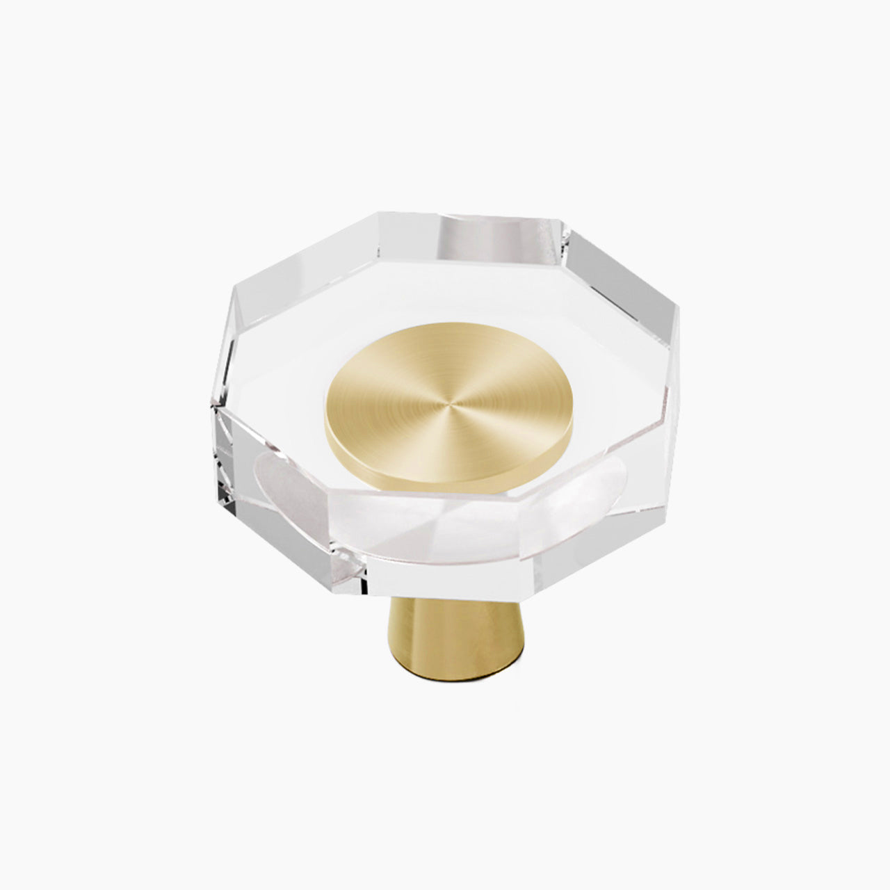 SENY Octagonal Crystal Cabinet Knobs, 4 Pack Glass Drawer Knobs for Kitchen, Bathroom & Dresser Cabinets