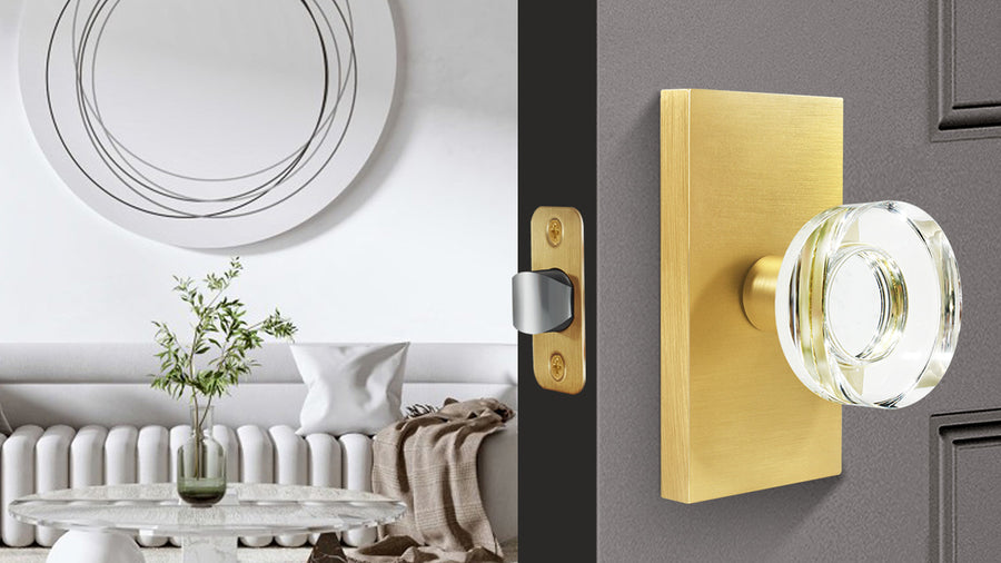 SENY Modern Crystal Door Knob with Rectangular Backplate – Round Glass Interior Door Knob applicable scenario