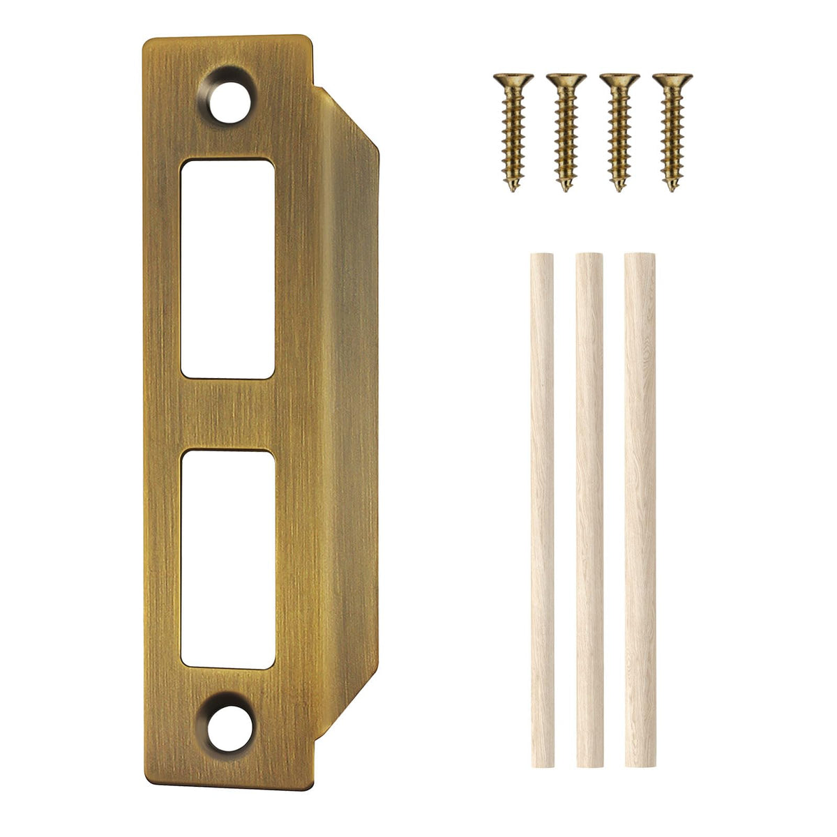 SENY Vintage Mortise Lock Strike Plate Replacement for Old Style Doors