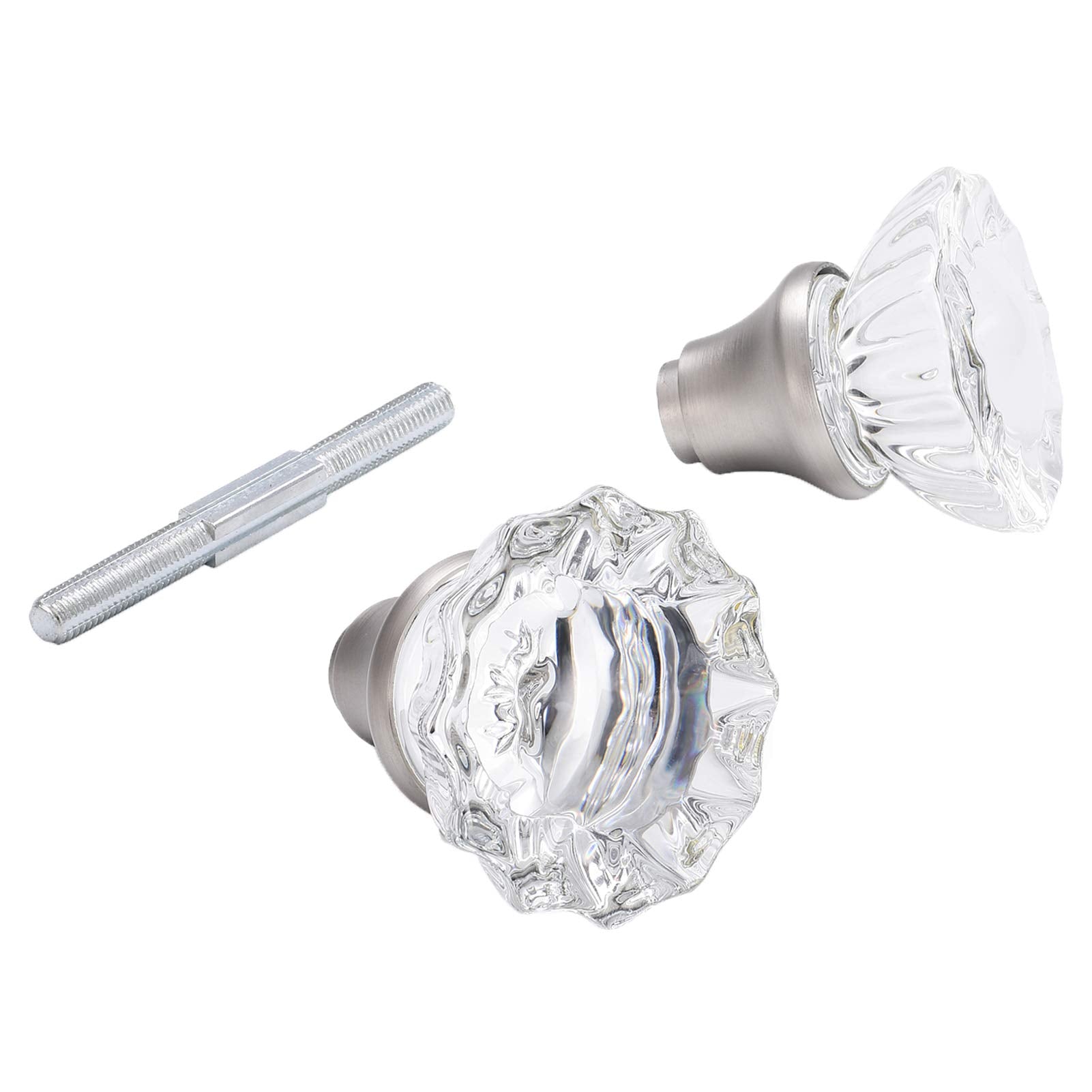 Seny Crystal Glass Mortise Door Knob Replacement Set with Spindle