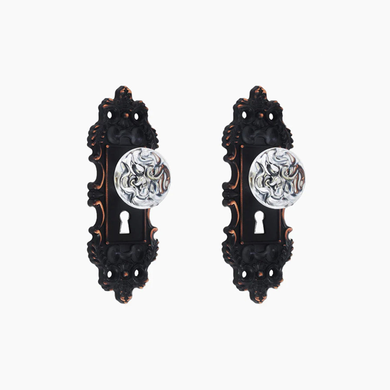 SENY Vintage Dummy Door Knobs for Interior Doors – Acrylic Crystal Decorative Knobs for Closet & Hallway (2 Pack)