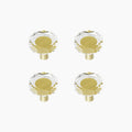 SENY Octagonal Crystal Cabinet Knobs, 4 Pack Faceted Glass Drawer Knobs with Solid Metal Base for Kitchen & Bathroom Cabinets - Seny Hardware
