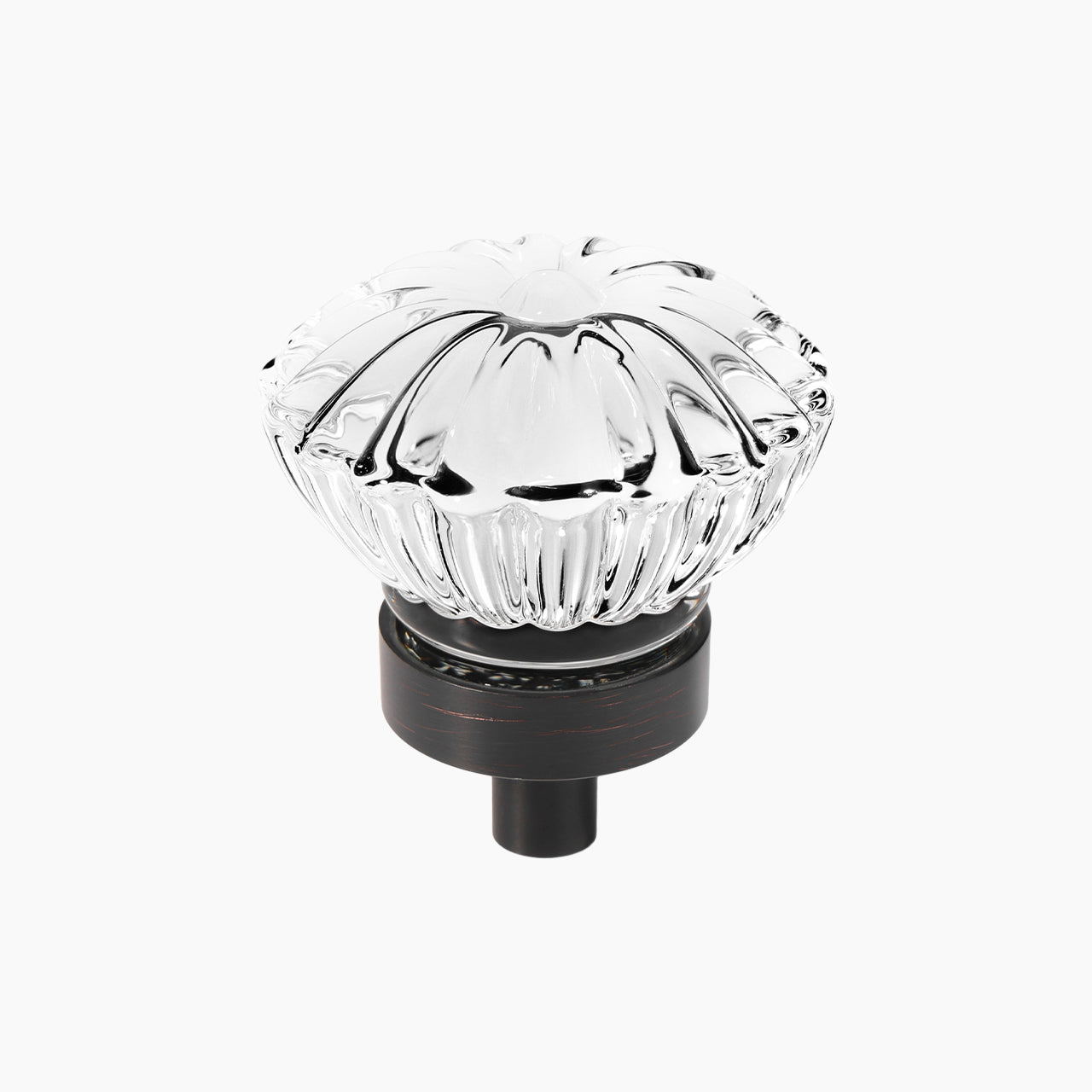SENY Flower Crystal Cabinet Knobs – Vintage Glass Drawer Knobs for Kitchen, Bathroom & Furniture (4 Pack)