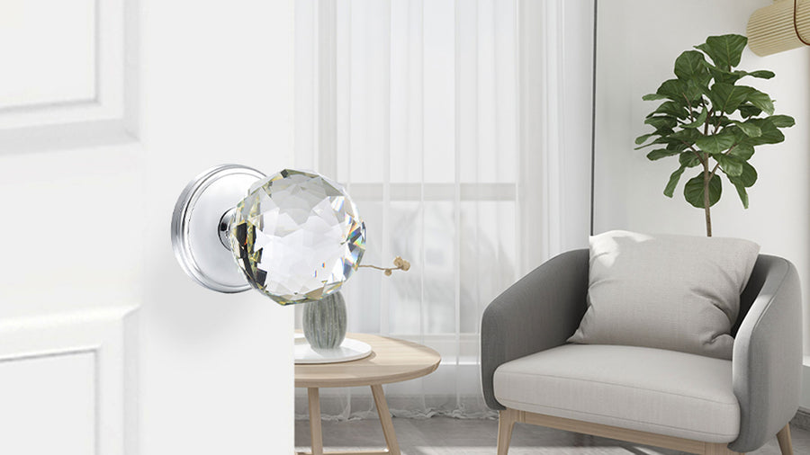 SENY Faceted Glass Door Knob with Round Rosette for Interior Doors applicable scenario