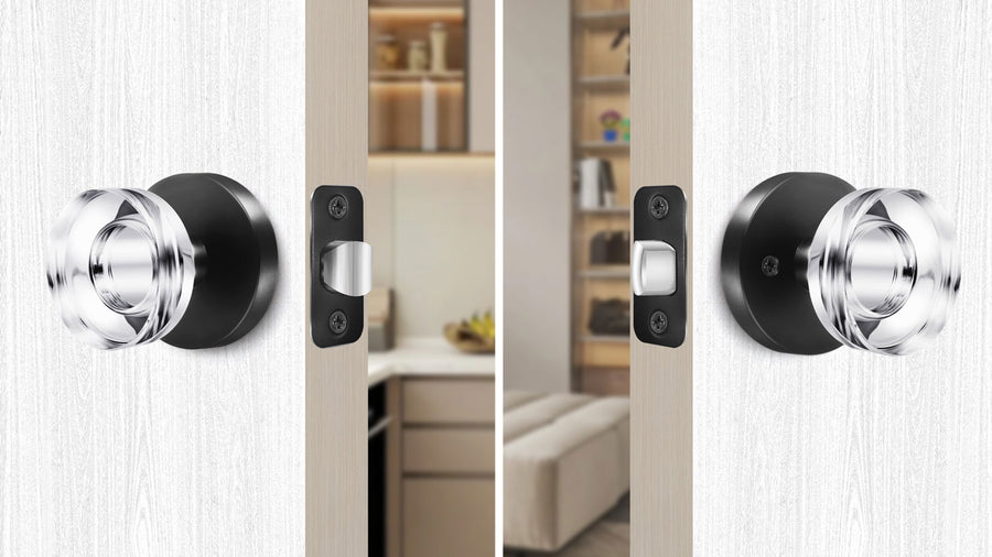 SENY Crystal Interior Door Knob with Round Glass Knob & Round Rosette applicable scenario
