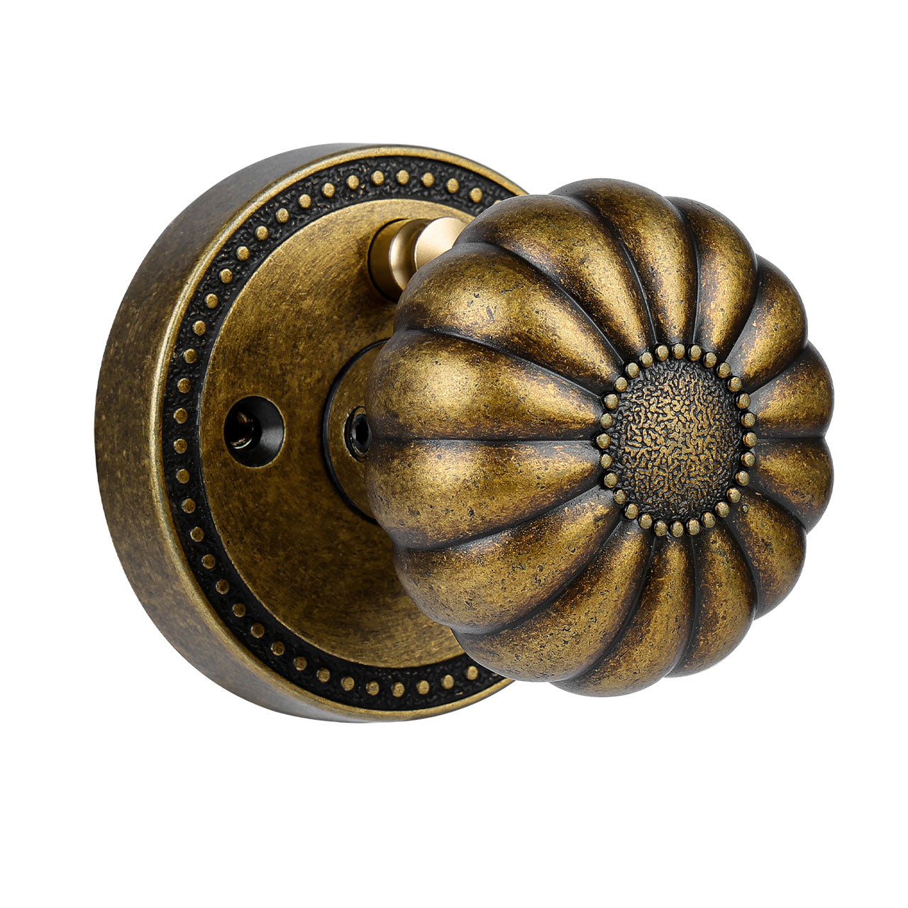 SENY Privacy Door Knob for Bedroom & Bathroom, Vintage Pumpkin Style
