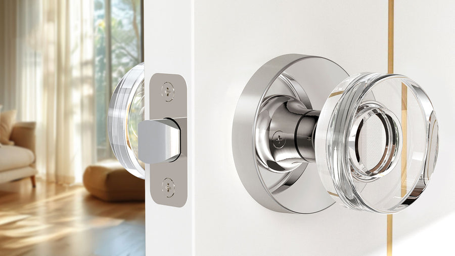 SENY Crystal Interior Door Knob with Round Glass Knob & Round Rosette applicable scenario