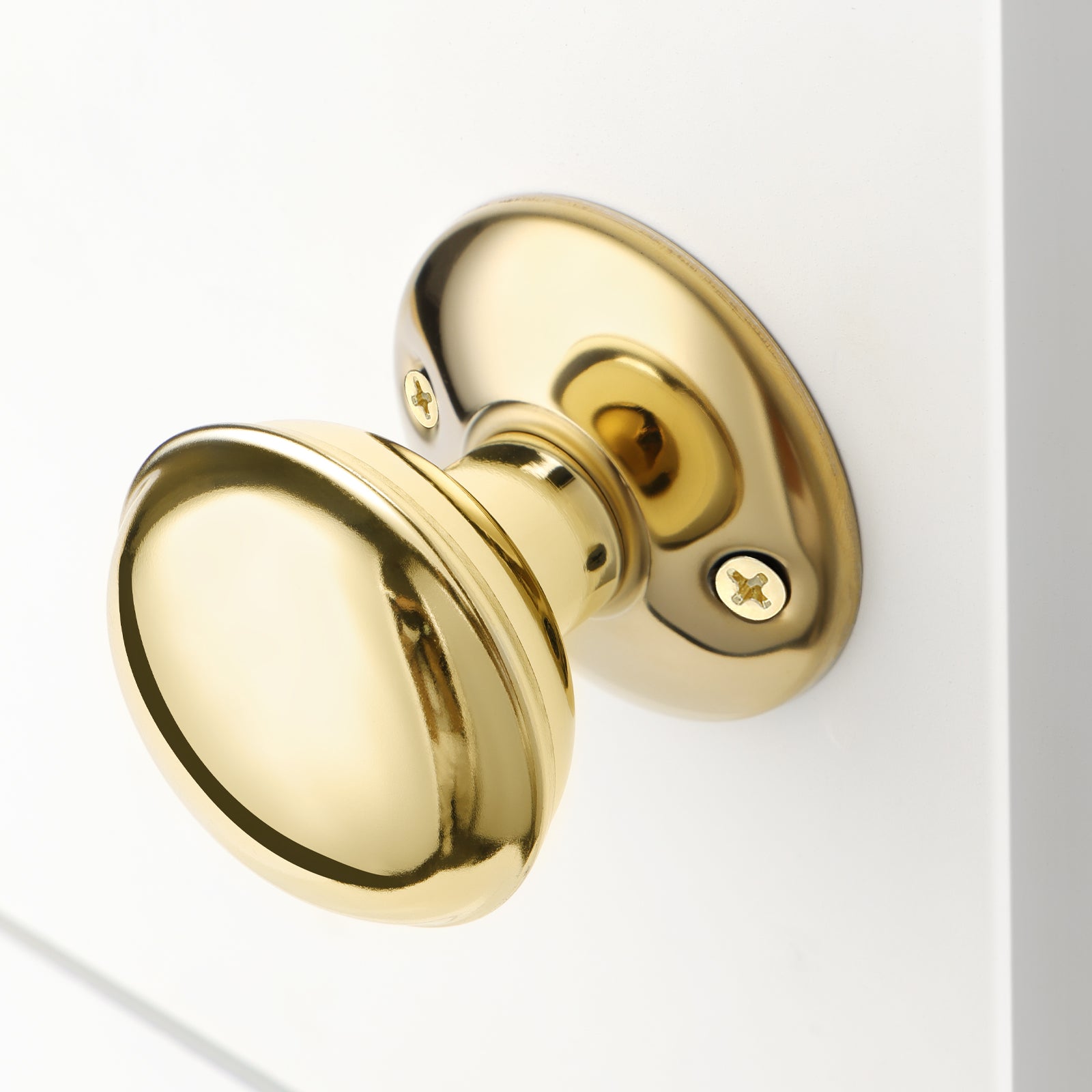 SENY Round Door Knob Backplate Rosettes – Decorative Metal Replacement Plates for Interior Doors (2 Pack) - Seny Hardware