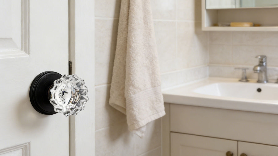 SENY Floral Crystal Door Knob with Round Rosette Antique Style Interior Hardware applicable scenario