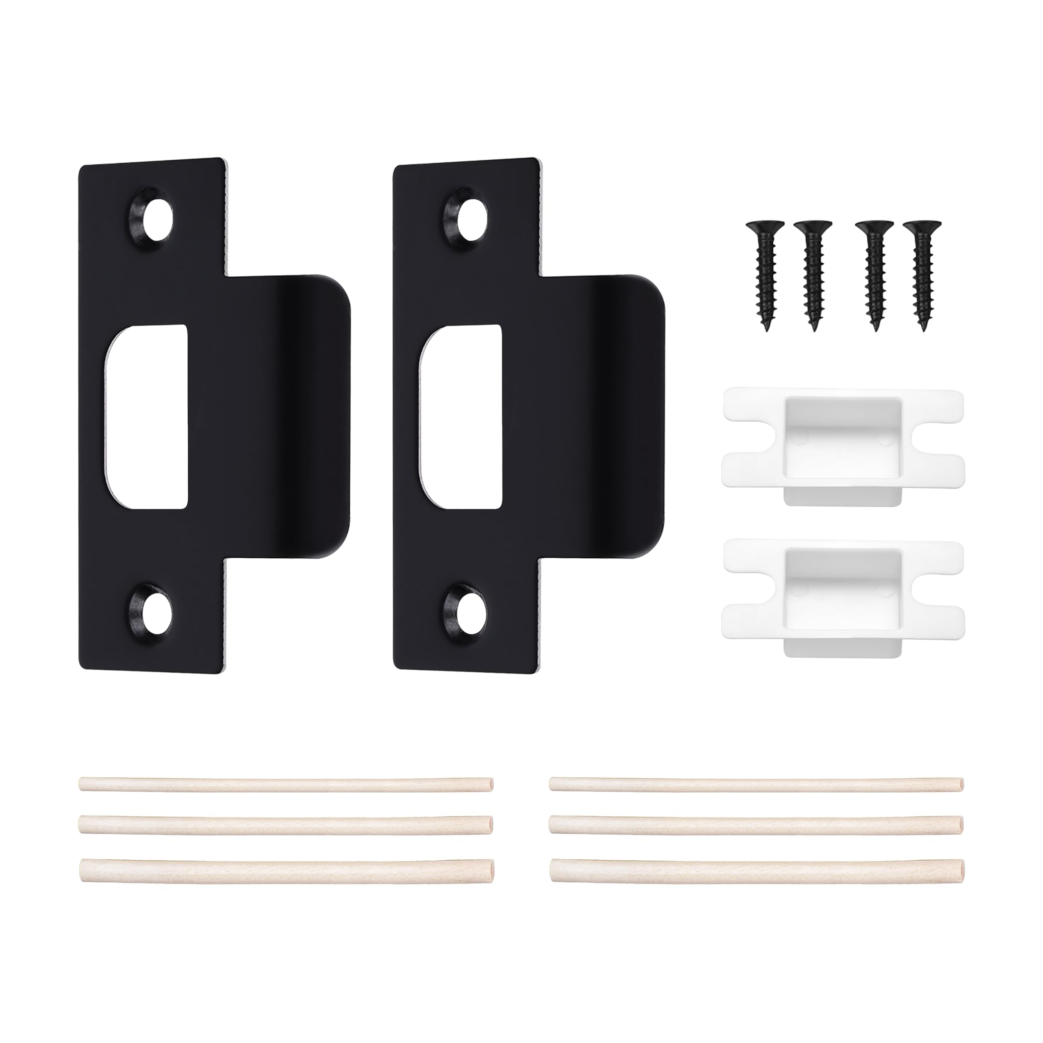 SENY T-Shape Door Strike Plate with Dust Box – Door Frame Repair Kit for Interior & Exterior Doors