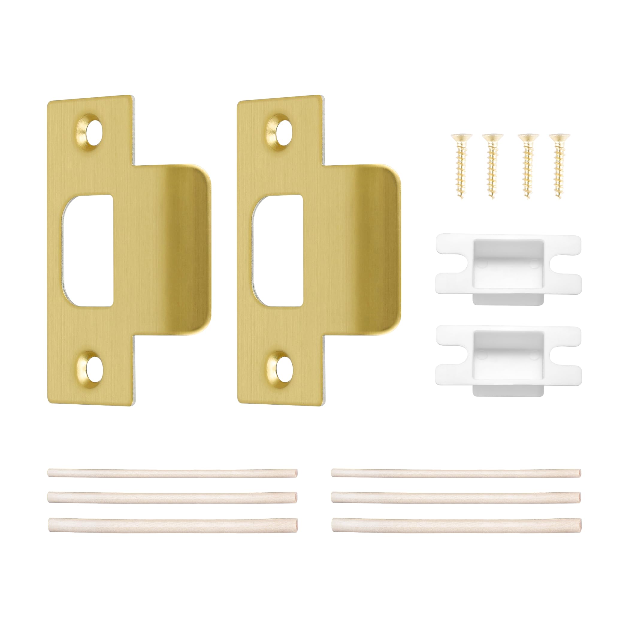 SENY T-Shape Door Strike Plate with Dust Box – Door Frame Repair Kit for Interior & Exterior Doors