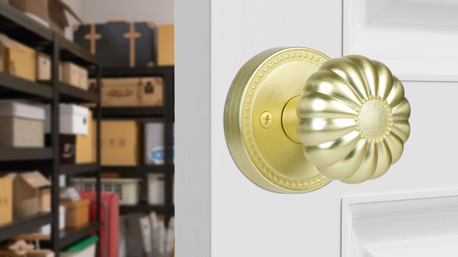 SENY Privacy Door Knob for Bedroom & Bathroom, Vintage Pumpkin Style applicable scenario