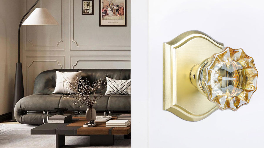 SENY Front Door Knob and Deadbolt Set – Vintage Floral Crystal Entry Door Lock Set (Passage & Deadbolt) applicable scenario