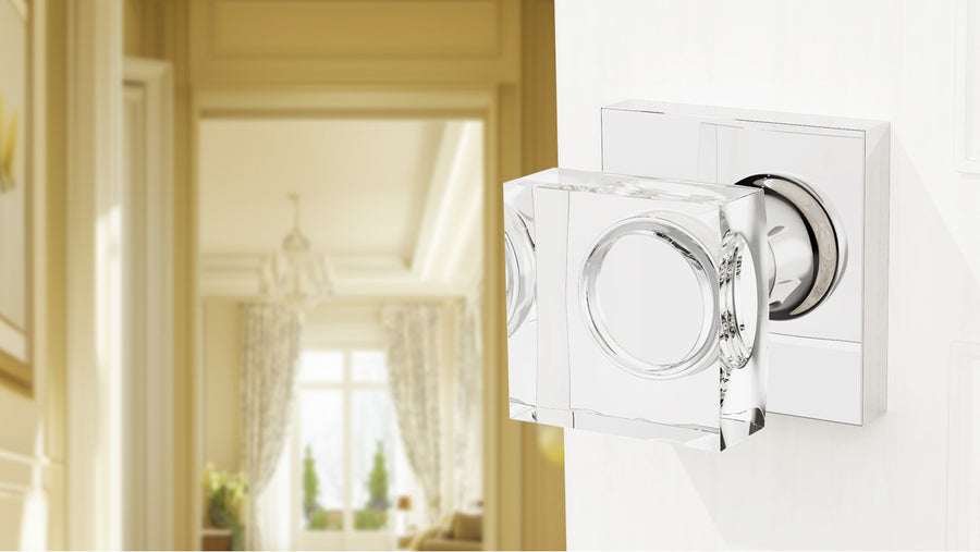 SENY Crystal Door Knob with Square Backplate for Interior Doors applicable scenario