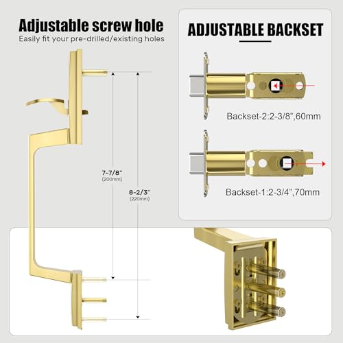 SENY Front Door Handle Set Front Entry Handleset with Glass Knob No Lock, Door Handle for Right& Left Handed Doors, Zinc Alloy