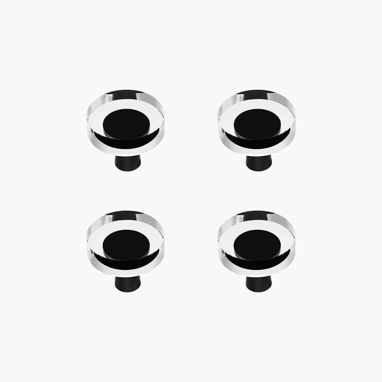 SENY Round Crystal Cabinet Knobs – Glass Drawer Knobs for Kitchen, Bathroom & Furniture (4 Pack)