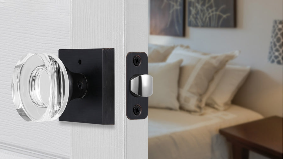 SENY Glass Interior Door Knobs with Round Crystal Knob & Square Rosette applicable scenario