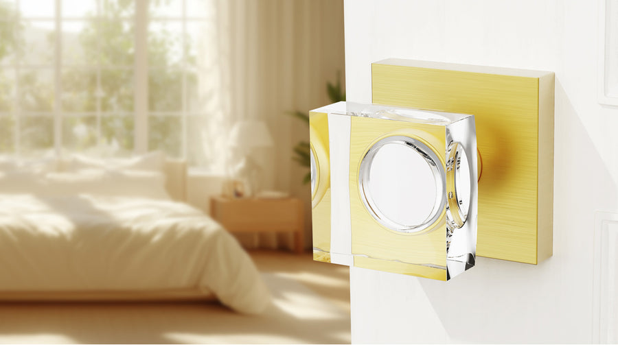 SENY Crystal Door Knob with Square Backplate for Interior Doors applicable scenario