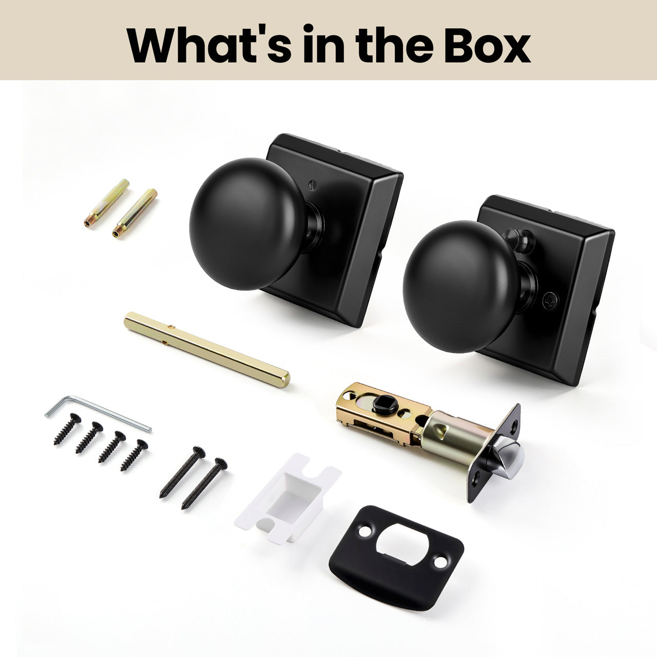 Modern Round Interior Door Knobs | Dummy, Passage & Privacy | SENY