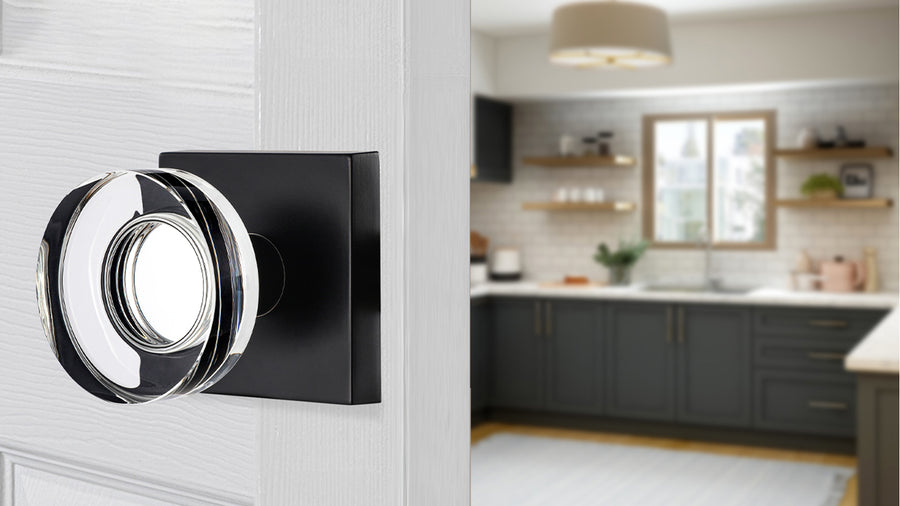 SENY Glass Interior Door Knobs with Round Crystal Knob & Square Rosette applicable scenario