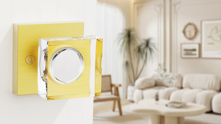SENY Crystal Door Knob with Square Backplate for Interior Doors applicable scenario