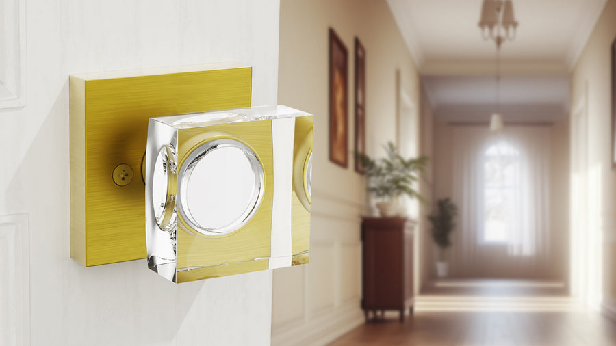 SENY Crystal Door Knob with Square Backplate for Interior Doors applicable scenario