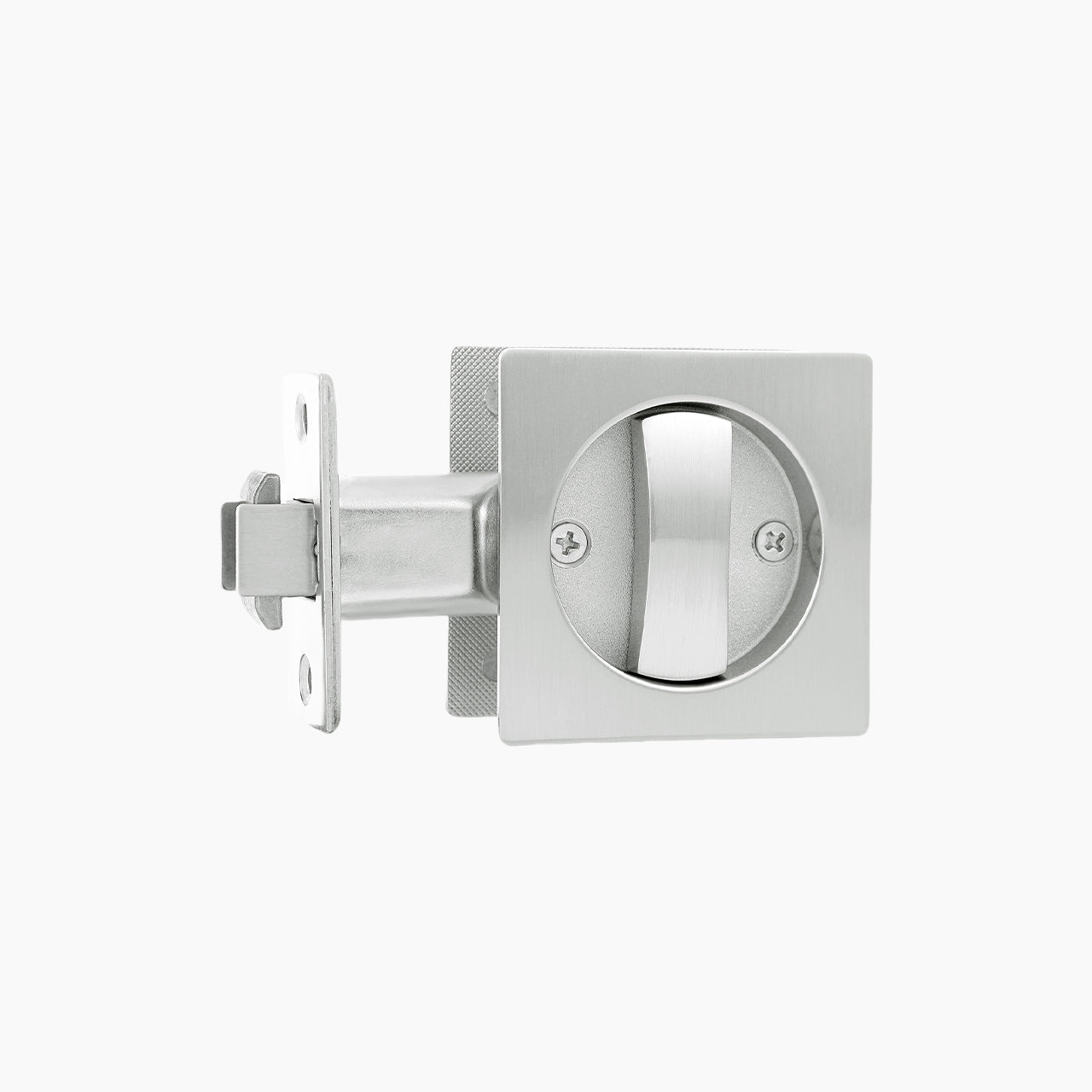 SENY Square Pocket Door Privacy Lock with Color Indicator, Flush Pull Hardware for Sliding Doors