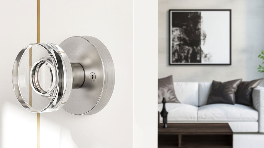 SENY Crystal Interior Door Knob with Round Glass Knob & Round Rosette applicable scenario