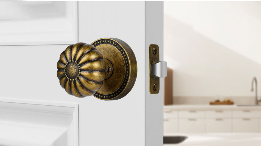 SENY Privacy Door Knob for Bedroom & Bathroom, Vintage Pumpkin Style applicable scenario