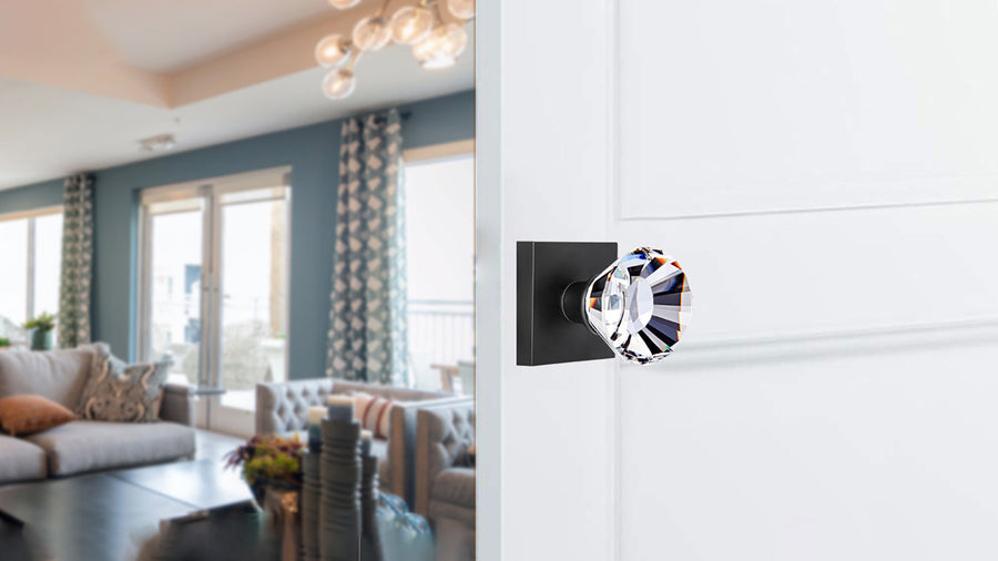 SENY Crystal Door Knobs Interior with Square Rosette & Diamond-Cut Faceted Crystal applicable scenario